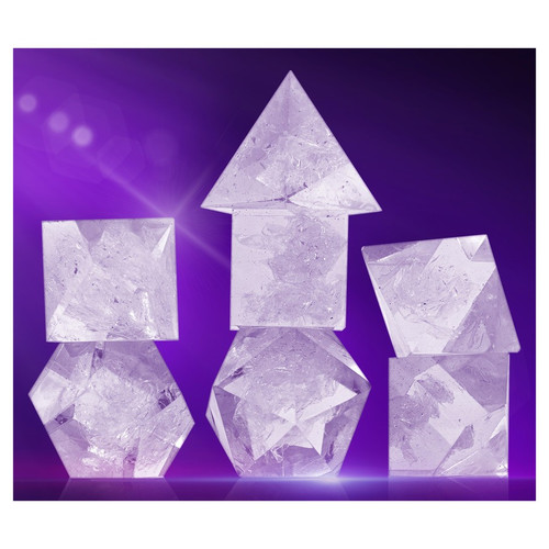 Dice and Gaming Accessories Polyhedral RPG Sets: RPG Dice Set (7): Cloak & Dagger - Clear