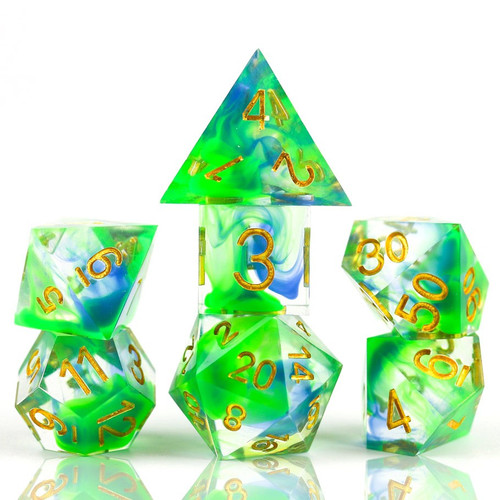 Dice and Gaming Accessories Polyhedral RPG Sets: RPG Dice Set (7): Sharp Cyprus