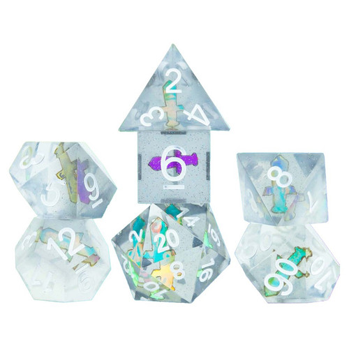 Dice and Gaming Accessories Polyhedral RPG Sets: RPG Dice Set (7): Sharp Dagger