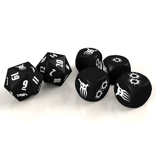 Dice and Gaming Accessories Game-Specific Dice Sets: Achtung Cthulhu 2d20: Black Sun Dice