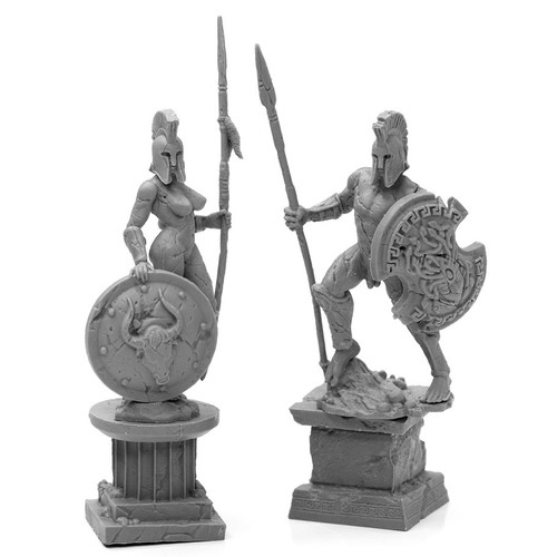 Reaper Miniatures: Bones Black: Amazon & Spartan (Stone)