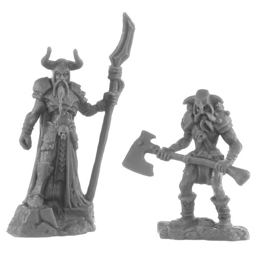 Reaper Miniatures: Bones Black: Rune Wight Thane and Jarl (2)