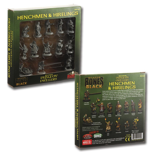 Reaper Miniatures: Bones Black: Henchmen and Hirelings Boxed Set