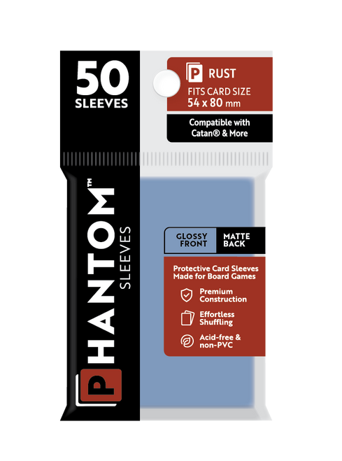 Card Sleeves: Phantom Sleeves: "Rust Size" (54mm x 80mm) - Gloss/Matte (50)