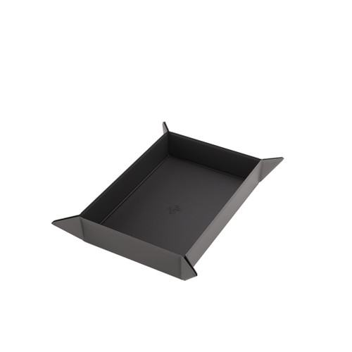 Dice and Gaming Accessories Dice Towers and Trays: Black/Gray Rectangular Magnetic Dice Tray