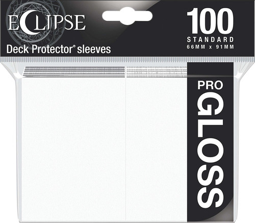 Card Sleeves: Eclipse: Gloss Standard Sleeves - Arctic White (100)