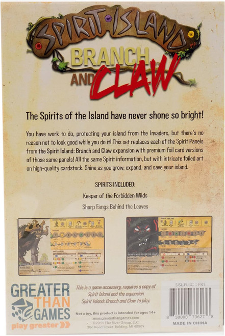 Board Games: Expansions and Upgrades - Spirit Island: Branch and Claw Foil Panels (Expansion)