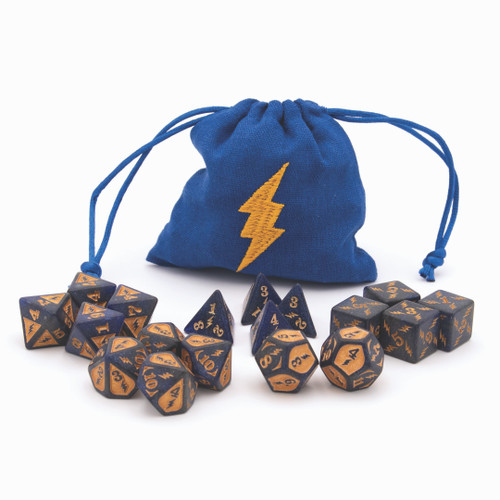 Dice and Gaming Accessories Polyhedral RPG Sets: Lightning Damage (18)