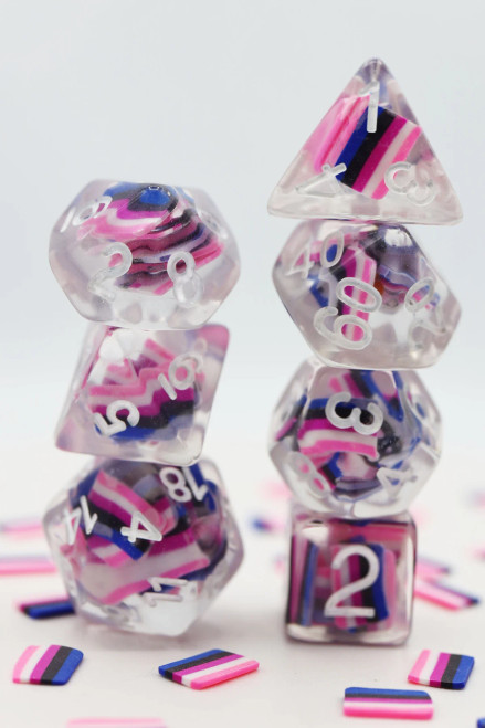 Dice and Gaming Accessories Polyhedral RPG Sets: Stuff-Inside - Genderfluid Flag (7)