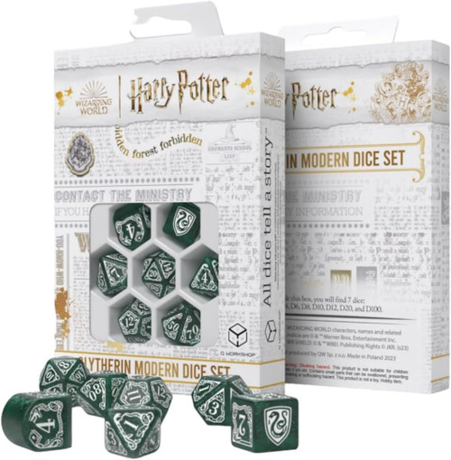 Dice and Gaming Accessories Q-Workshop: Harry Potter Dice: Slytherin Green Set