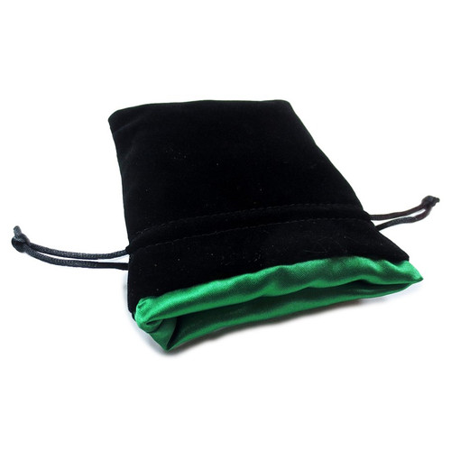 Dice and Gaming Accessories Dice Bags: Small Green Lined Dice Bag