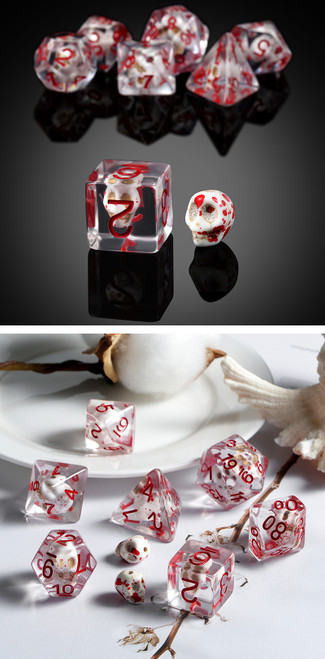 Dice and Gaming Accessories Polyhedral RPG Sets: Stuff-Inside - Bloody Skull - Resin (7)