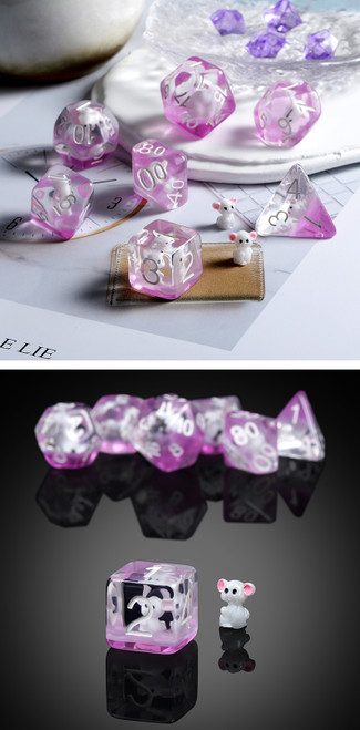 Dice and Gaming Accessories Polyhedral RPG Sets: Stuff-Inside - Mouse - Resin (7)