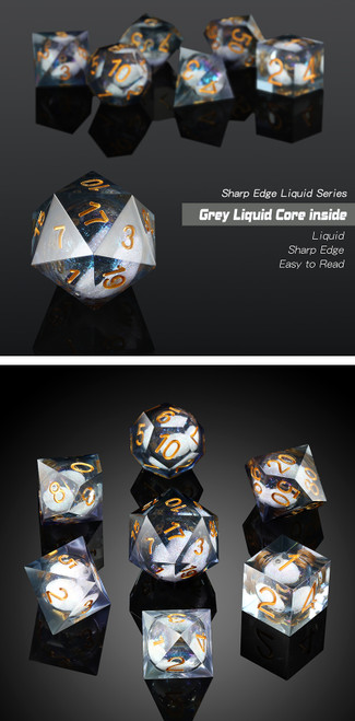 Dice and Gaming Accessories Polyhedral RPG Sets: Multicolored - Deep Space - Liquid Core (7)