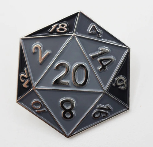Pins: Black D20 Enamel Pin