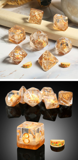 Dice and Gaming Accessories Polyhedral RPG Sets: Stuff-Inside - Taco - Resin (7)