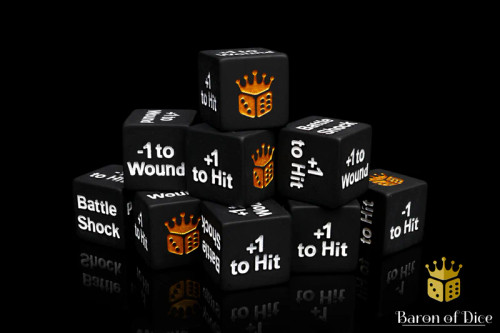 Dice and Gaming Accessories Game-Specific Dice Sets: Battleshock and Counter Dice (10) 