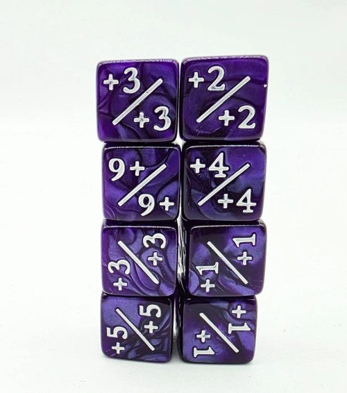 Dice and Gaming Accessories Other Gaming Accessories: +1/+1 Pearl Purple Counters (8)