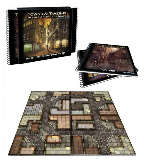 Dice and Gaming Accessories Other Gaming Accessories: Battle Mats: Book of Battle Mats - Towns & Taverns Dice and Gaming Accessories Other Gaming Accessories: Battle Mats: Book of Battle Mats - Towns & Taverns