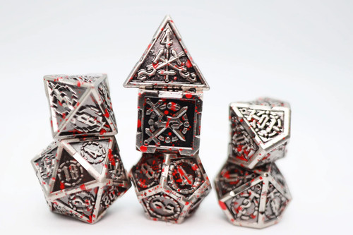 Dice and Gaming Accessories Polyhedral RPG Sets: Metal and Metallic - Crossed Swords: Vampiric Sword - Metal (7)