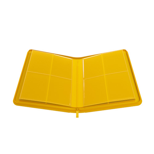 Card Binders & Pages: Yellow Zip-Up Album 8-Pocket