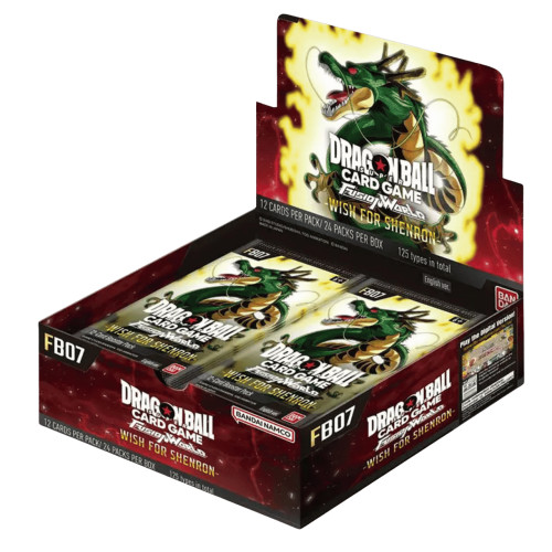 DragonBall Super: Boosters and Booster Boxes - DBS Fusion World: Wish for Shenron Booster Display (24) (FB07) DragonBall Super: Boosters and Booster Boxes - DBS Fusion World: Wish for Shenron Booster Display (24) (FB07)