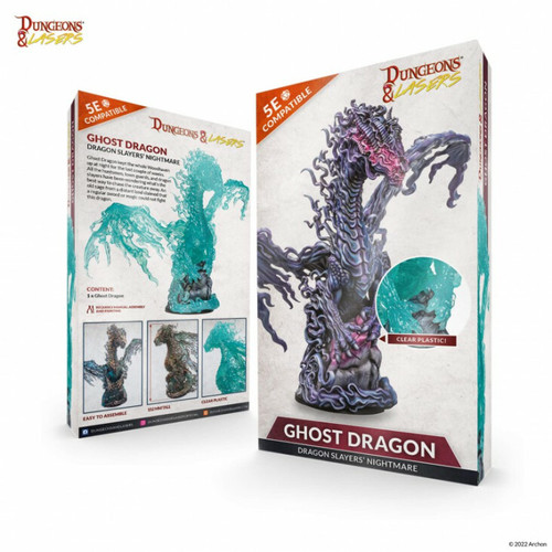 RPG Miniatures: Monsters and Enemies - Dungeons & Lasers: Dragons - Ghost Dragon RPG Miniatures: Monsters and Enemies - Dungeons & Lasers: Dragons - Ghost Dragon