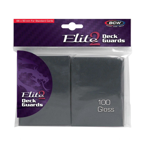 Card Sleeves: Solid Color Sleeves - Cool Gray Elite2 Gloss Sleeves (100)