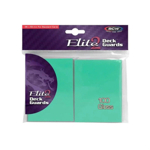 Card Sleeves: Solid Color Sleeves - Seafoam Elite2 Gloss Sleeves (100)