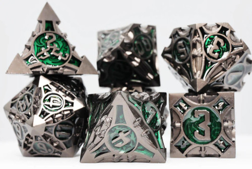 Dice and Gaming Accessories Polyhedral RPG Sets: Metal and Metallic - Quiver of Arrows: Swamp Arrow - Metal (7)