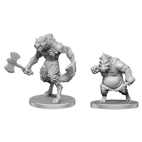 RPG Miniatures: Deep Cuts Unpainted Minis: Werewolf & Wereboar