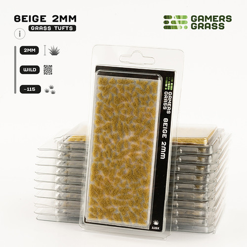 Basing Material and Textures: Gamers Grass Tufts: Beige 2mm