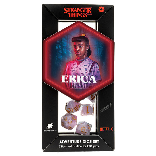 Dice and Gaming Accessories Polyhedral RPG Sets: Purple and Pink - Stranger Things: Adventure Dice - Erica