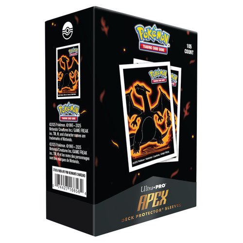 Card Sleeves: Other Printed Sleeves - Neon Kanto: Charizard - Pokemon Apex Sleeves (105)