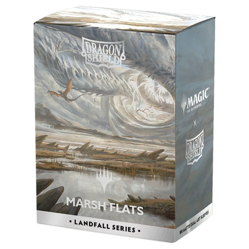 Card Sleeves: MTG Sleeves - Dragon Shield: (100) Matte Dual Art - Landfall Series - Marsh Flats