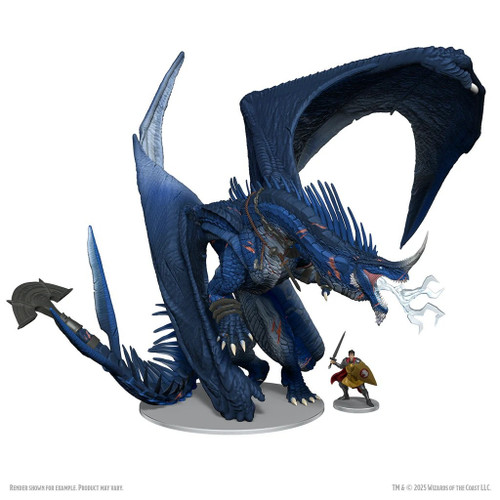(Preorder) RPG Miniatures: Monsters and Enemies - Anthradusk, Ancient Blue Dragon - Gargantuan Premium Miniature