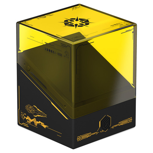 Deck Boxes: Premium Single Dboxes - Boulder 100+ - MTG Edge of Eternities - Sunstar (Yellow And Black)
