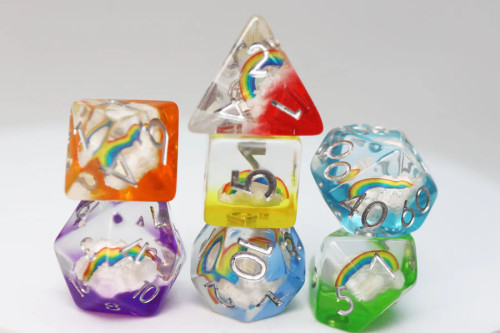 Dice and Gaming Accessories Polyhedral RPG Sets: Stuff-Inside - Double Rainbow (7)