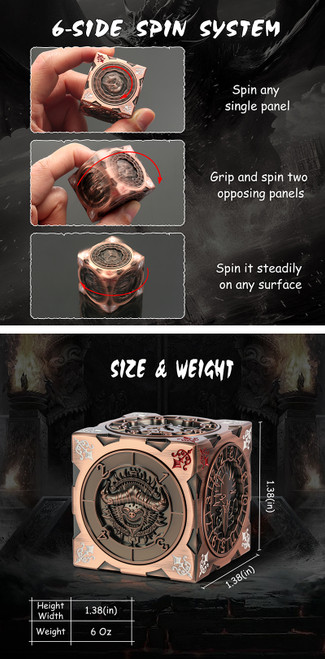 Dice and Gaming Accessories Other Gaming Accessories: Copper Cube Spinner Dice