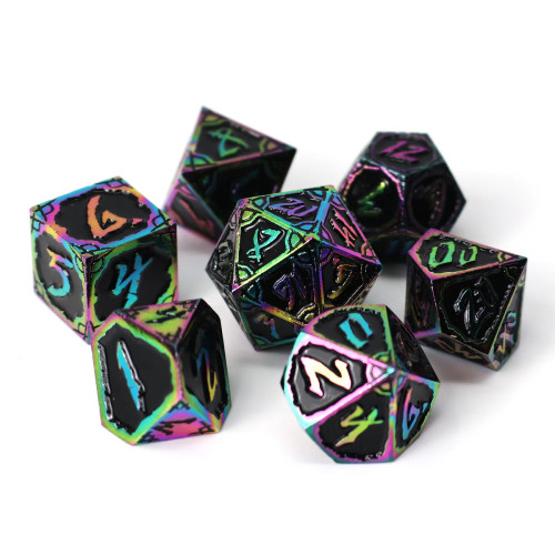 Dice and Gaming Accessories Polyhedral RPG Sets: Metal and Metallic - Dark Nexus Hexbreaker - Metal (7)