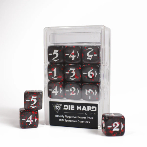 Dice and Gaming Accessories Other Gaming Accessories: MtG Spindown D6 Counters: Bloody Negative Power Pack