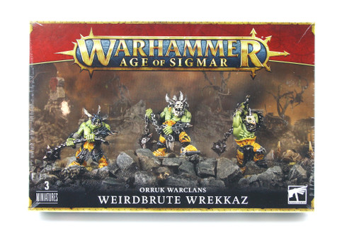 (Secondhand) Warhammer: Age of Sigmar: Grand Alliance: Destruction - Used Warhammer AoS Orruk Warclan: Weirdbrute Wrekkaz (3, Sealed)