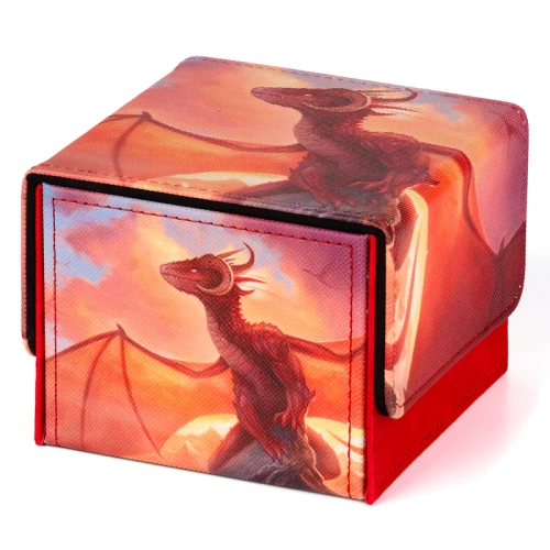 Deck Boxes: Premium Single Dboxes - Red Dragon - 100+ XL Deck Box