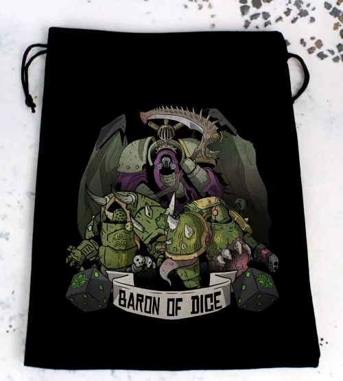 Dice and Gaming Accessories Dice Bags: Plague Premium Black Dice Bag