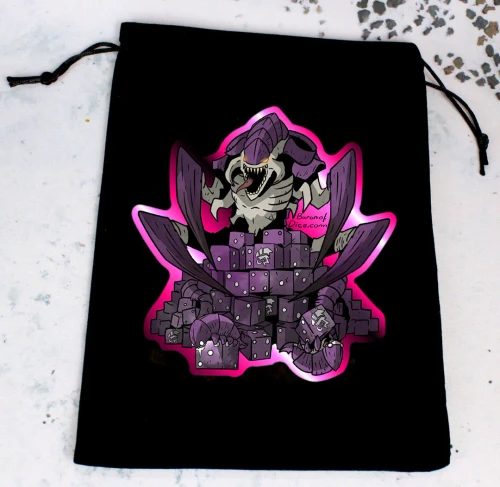 Dice and Gaming Accessories Dice Bags: Space Bugs Premium Black Dice Bag
