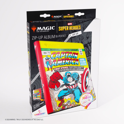 Card Binders & Pages: Captain America/Black Panther - MSH 18-Pocket Zip-Up
