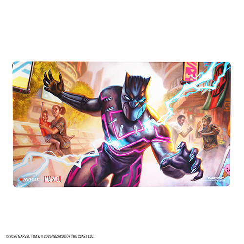 Playmats: MTG Playmats - Striking Black Panther - MSH Shiny Playmat