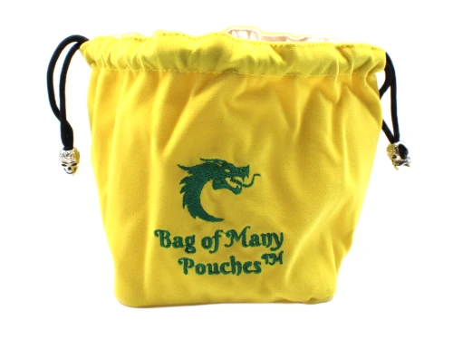 Dice and Gaming Accessories Dice Bags: Bag of Many Pouches - Yellow w/ Green