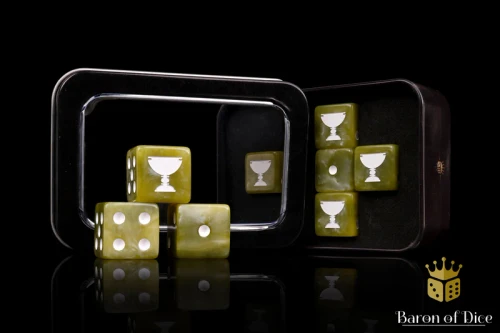 Dice and Gaming Accessories D6 Sets: Yellow and Green - Trench Crusade: Cult Of The Black Grail (8)