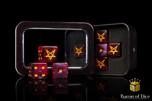 Dice and Gaming Accessories D6 Sets: Purple and Pink - Trench Crusade: Heretic Legion (8)